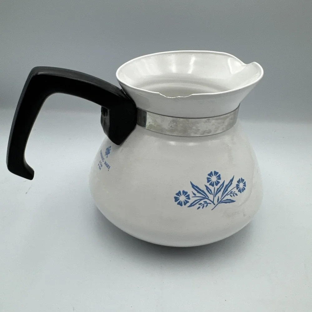Vtg Corning Ware Blue Cornflower Kettle 6 Cup Tea Pot P-104 without Lid - Read!